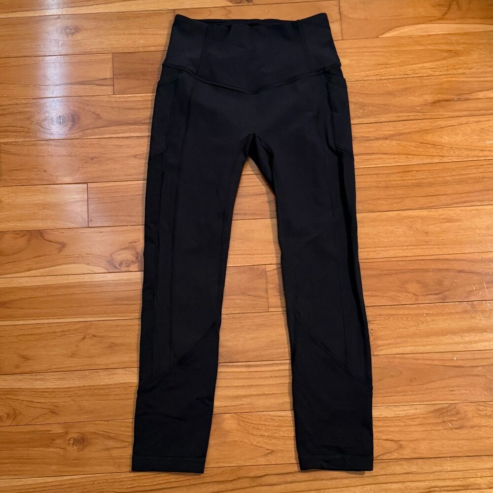 Women Lululemon All The Right Places Crop II *23" Black Size 4 Athletic Running - Picture 3 of 9